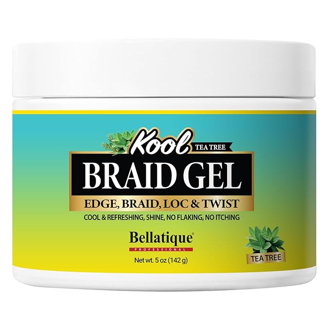 KOOL Braiding Gel Maximum Hold for LOC & Twist - No Flaking, No Whitening, Fast Drying, High Shine, Cool & Refreshing, Long Lasting Hold (5 oz)