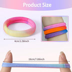 Bessrung 100 PCS Seamless Hair Ties, No Damage Elastics Hair Ties for Women Girls, Strong Hold No Slip Hair Bands, Soft Stretchy Ponytail Holders for Thin Thick Hair (Rainbow Color)