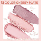 AMY'S DIARY 12Color Light Pink Purple Eyeshadow Palette, Long-Lasting, and Highly Pigmented. Elevate Your Eye Makeup– Unleash Your Unique Style (07#)