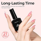 TOMICCA Jelly Pink Gel Nail Polish,15ml Clear Nude Pink Gel Polish,Soak Off Uv Led Cure Needed，Color Long Lasting Sheer Translucent Nail Art Manicure French Salon Diy Design Gifts For Woman