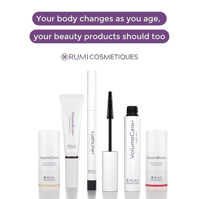 Rumi Cosmetiques PowerBrow+ Tinted Eyebrow Gel For Mature Women - Defines, Fills, Thickens Brows - 2-in-1 Formula - Natural Color, Quick Fixing, Long-Lasting - Hypoallergenic - Dark Brown (Espresso)