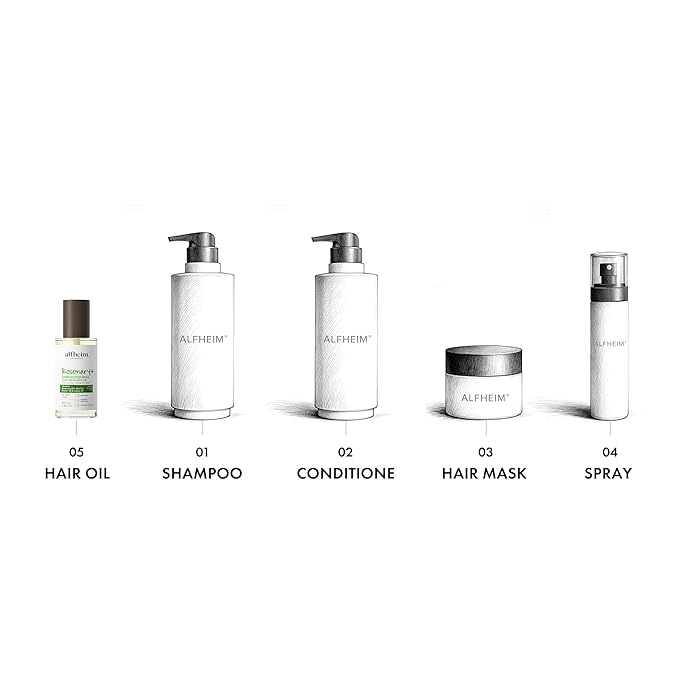 ALFHEIM Rosemary+ Pre-Wash Scalp Oil – Purifying Hair Oil – Hair Treatment and Scalp Clarifying Oil Made with Rosemary Extract – Lightweight Smoothing & Balancing Treatment – Silicone Free – 3.38 oz