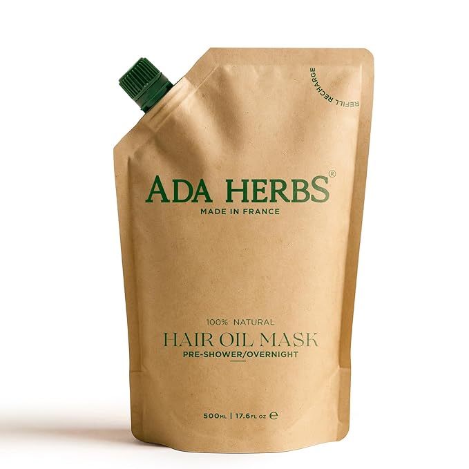 Hair Oil Mask Pre-Wash & Overnight 100% Natural Hair Growth Oil with Cold Pressed Argan, Castor, Jojoba, Rosemary, Vitamin E, Deep Conditioning for Dry Damaged Hair, Squalane from Olive (17.6 Fl Oz)