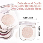 Pear White Shimmer Single Eyeshadow Makeup, Neutral Powde Eye Shadow for Women, Sparkly Pearl Glitter Singles Eyeshadow Palette Pigmented Waterproof, sombras para ojos, Girls Christmas Gifts 23