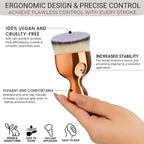 Angled Kabuki Brush – High-Density Face & Body Blending Makeup Brush for Liquid Foundation, Bronzing Lotion, Concealer, Powder, Cream, Contouring, Buffing & Streak-Free Self Tanner Applicator