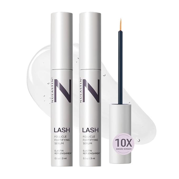 NULASTIN Follicle Fortifying Lash Serum - Clinically Tested Eyelash Enhancing Serum - Nourishes & Repairs to Promote Longer-Looking Lashes - Enriched with Hair-Strengthening Ingredients (2 Count)