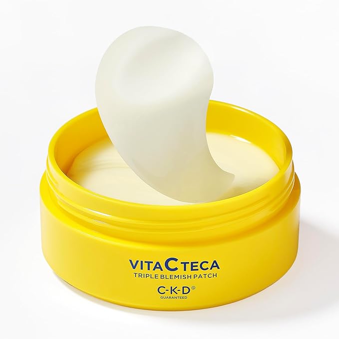 CKD Triple Blemish Under Eye Gel Patch 60 Counts - Hydrogel Spot Treatment, Gentle Formula for Blemish Improvement, Even Tone and Minimize Puffiness with 99% Pure Vitamin C and Teca.