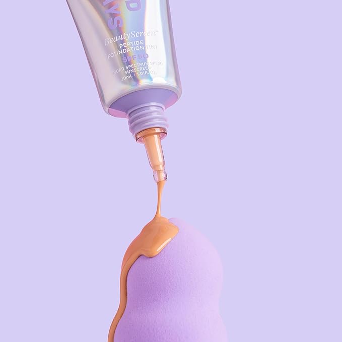 Naked Sundays BeautyScreen™ SPF 50 Peptide Foundation Tint – Tinted Sunscreen & Skincare Makeup with Zinc Oxide, Niacinamide – Lightweight Natural Coverage, 8 Golden Mahogany, 1.01 oz