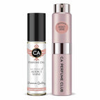 CA Perfume Duo Impression of Addict Shine For Women Perfume Layering Set Long Lasting Travel Size EDP + Body Oil Roll-On Bottle 0.27 Fl Oz+0.33 Fl Oz