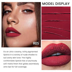 evpct 1Pcs Dark Rose Red Lipstick, Silky Velvet Matte Lipstick Pack Sets for Women, Long Lasting Smudge Proof Lipstick Lip Stain Makeup Kit matte lipstick 24 hours original R05