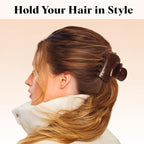 Kitsch Plastic Puffy Claw Clip for Women - 3.15 Inches Claw Clips for Full or Half Ponytail, Secure Hold for Thick Hair, Stylish Hair Accessories | Ideal Gifts for Women - Chocolate, 1pc