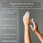 1lb Peppermint Scented Paraffin Wax, Paraffin Wax for Hand and Feet, Use with any Paraffin Wax Machine for Hand and Feet, Paraffin Wax Refills for Paraffin Baths, Parrafin Wax Blocks