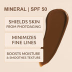 NAELI Anti Aging Tinted Moisturizer SPF 50, Mineral Sunscreen for Face with Zinc Oxide, Peptides & Ceramides, Natural Hydrating Dark Tint - 1.4 oz