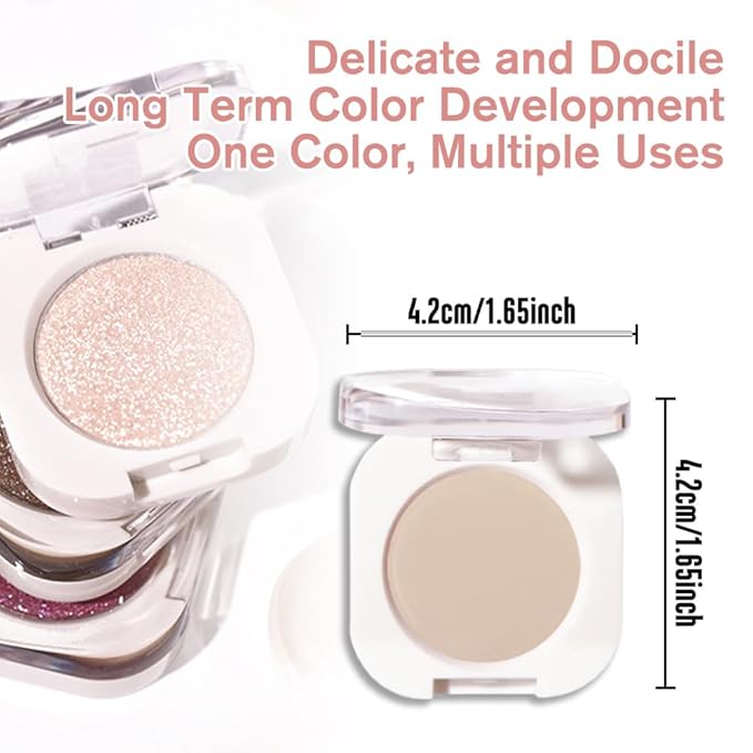 Light Nude Single Matte Eyeshadows Makeup, Neutral Powde Eye Shadow for Women, Skin Singles Matte Eyeshadow Palette Pigmented Waterproof, sombras para ojos, Blendable, Girls Christmas Gift 06