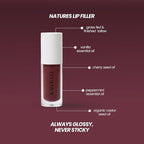 Tinted Lip Oil with Tallow & Lanolin – Hydrating Balm-Gloss Hybrid with Cherry Seed Oil & Castor Oil – Natural Mineral Pigments, Nourishing Moisture, Non-Sticky Shine (5 Shades) (Mahogany)