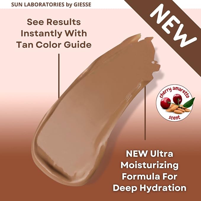 Sun Laboratories By Giesee Tanning Mitt Plus Tan Overnight Self Tanner 2 oz - Self Tanning Lotion, Medium Tone Self Tanner, Organic Sunless Tanning Lotion, Travel Size Tanning Mitt