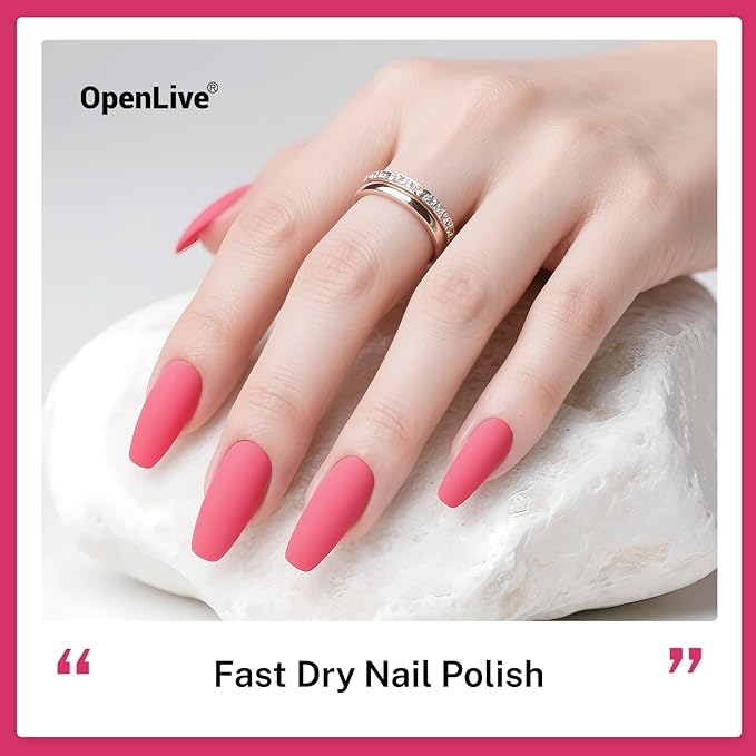 16.5ml Rose Red Nail Polish Large Volume Quick Dry Nail Polish, Long Lasting Shine, Fingernail Toenail Nail Art DIY Home Travel Nail Art Gift