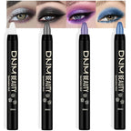 evpct 4Pcs Cream Eyeshadow Pencil Bulk Stick Set for Eyes Waterproof Pearl White Pearl Black Violet Purple Royal Blue Shimmer Metallic Eyeshadow Crayon Stick sombras en crema para ojos