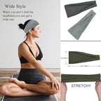 Fashion Headbands For Women Wide Headband Yoga Workout Head Bands Hair Accessories Band 6 Pack