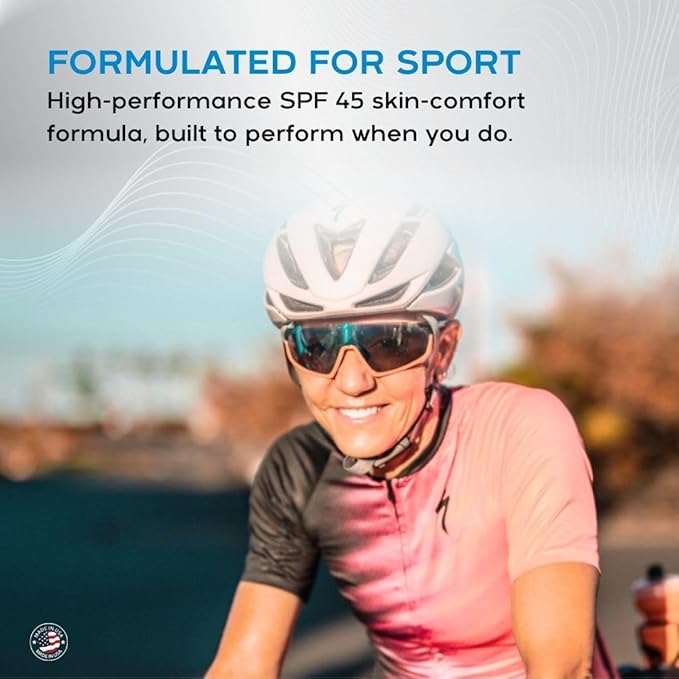 KINeSYS Pro Sport Clear Mineral Sunscreen Stick SPF 45 | SPF Stick Sunblock for Adults & Kids | Broad Spectrum Sun Protection | Water Resistant Travel Size Sunscreen for Face, Body & Vacation | 0.5 Oz