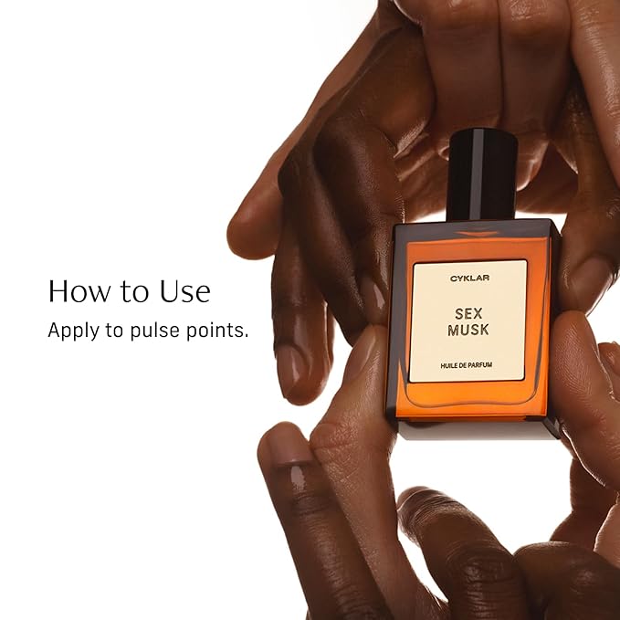 CYKLAR Perfume Oil Roll-On. Travel-Friendly Sex Musk Fragrance with Rose, Tonka Bean, and Musk Notes. Long-Lasting Essential Oil Parfum for Women and Men. 0.5 Fl Oz Scented Rollerball Bottle