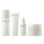 Oak Essentials Youthful Skin Routine Set | 4-Step Skin Renewal Kit with Peptide Serum, Face Polish, Cleansing Milk & Moisture Balm