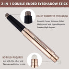 Dark Brown Eyeshadow Stick Makeup, Highlighter Matte Cream Eye Shadow Pencil, Waterproof Hypoallergenic Long Lasting Crayon, Glitter Primer Palette Shimmer Eyeliner Pen