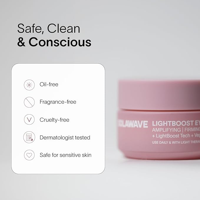 Solawave LightBoost Eye Cream | Reduces Appearance of Dark Circles, Puffiness, & Under Eye Bags | Anti Aging, Wrinkle Smoothing, Brightening, Hydrating, & Collagen Support | Enhances Red Light Therapy