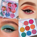 Matte Eyeshadow Palette,Pigmented Rainbow Eye Shadow Kit with Red Yellow Blue Pink Green Shades, Smooth Blendable Long-Lasting Colorful Makeup Palette for Creative Looks, Stage, Festival & Daily Wear