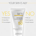 100% Mineral Sunscreen with Zinc Oxide & Titanium Dioxide | Blends Seamlessly for Healthy Glow with Vitamin E & Niacinamide | UVA/UVB Protection & Zero White Cast with SPF 50 | 3 oz
