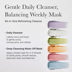 Arencia Rice Mochi Facial Cleanser Gift Set, 6 Varieties, 0.52 oz each - travel size, Korean skin care, holiday gift set, Stocking stuffers