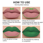 evpct 2Pcs Light Festival Green Matte Liquid Lipstick Lip Gloss Stain and Retractable Lip Liner Makeup Set for Women Long Lasting Waterproof 24 Hours Lipstick labial mate larga duracion 24 49#
