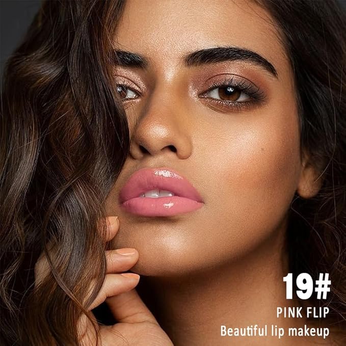 Kaely Longwear No-Budge Lipstick for Women, Highly Pigmented Liquid Lip Color Makeup, Non-Transfer Lip Gloss Stain Waterproof Smudge Proof 24 Hour, Instant Shine, Vegan & Cruelty-Free, 19 PINK FLIP