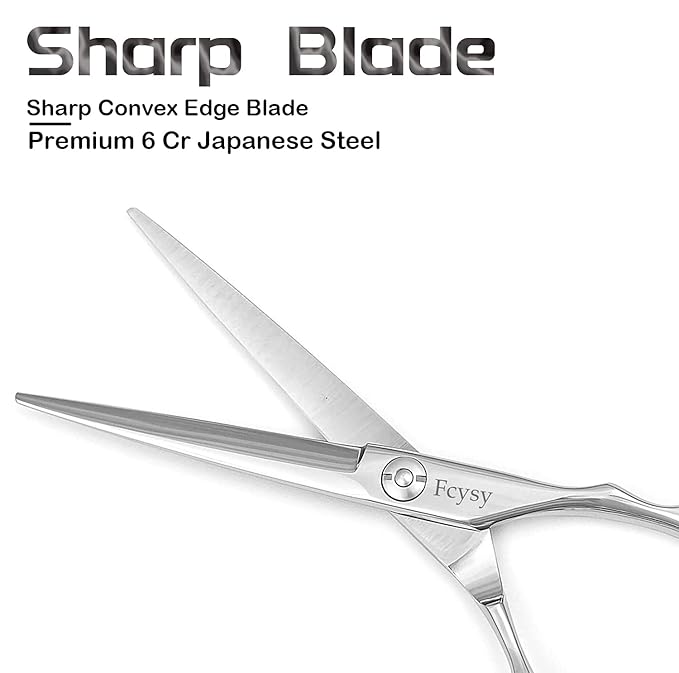 Hair Cutting Scissors- Fcysy 6” Professional Hair Shears Barber Haircut Hairdresser Scissors, Tijeras De Peluqueria Professional, Trimming Shears for Women Men
