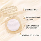 Light Pink Shimmer Glitter Sparkling Monochrome Eyeshadow Palette,Metallic Single Eye Shadow Palette for Older Women,Long Lasting Naturing-Looking Eye Makeup