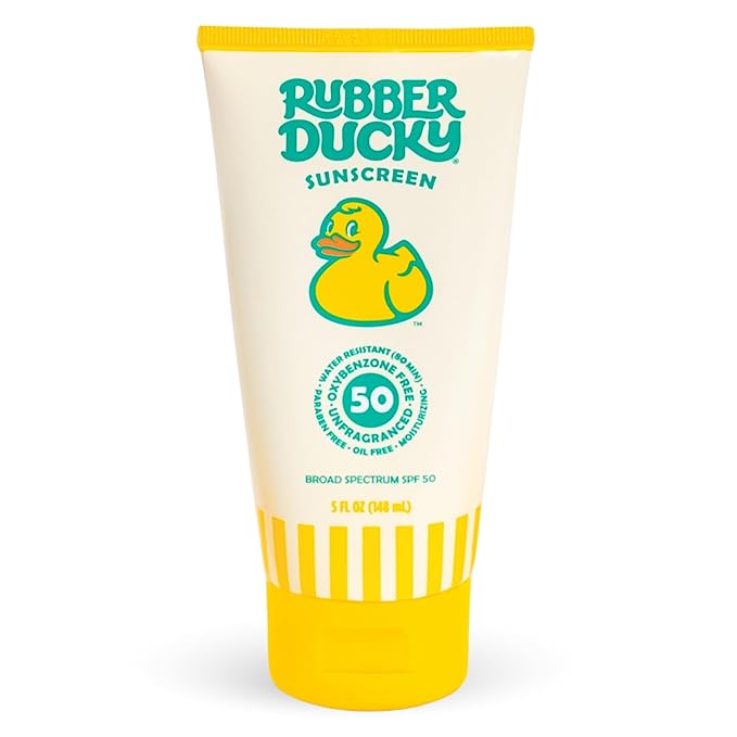 Rubber Ducky | Vitamin E Sunscreen with SPF 50, Water-Resistant Sunscreen for Face and Body | Broad Spectrum Lotion, Oil-Free Moisturizing, Alternative for Moisturizing Sunblock (1 pc., 5oz)