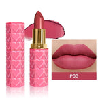evpct 1Pcs Rose Pink Lipstick, Silky Velvet Matte Lipstick Pack Sets for Women, Long Lasting Smudge Proof Lipstick Lip Stain Makeup Kit matte lipstick 24 hours original P03