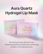 Aura Quartz Hydrogel Lip Mask 5ea - Moisturizing Lip Mask with Retinol, Peptide, Collagen, PDRN, Bakuchiol, Anti-aging Lip Care for Dry Lips, Reduces Laugh Lines, Smooth and Plump Lips
