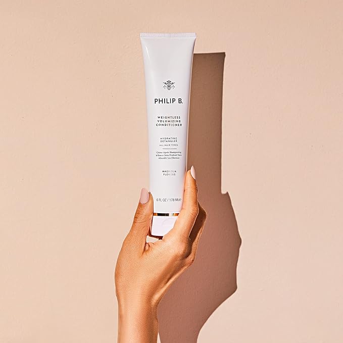 PHILIP B Weightless Volumizing Conditioner, 6 fl. oz. (178 ml) - Ultra-light Hair Detangler, Adds Extra Body and Shine