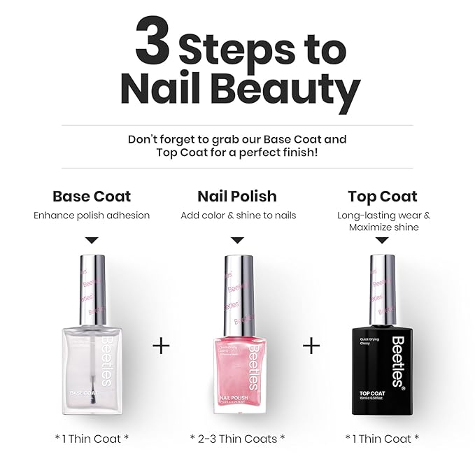 Beetles Nail Polish Set, 6 Colors Pearl Nail Polish Kit Pastel Pearl Shimmer Pink Orange Blue Green Dreamy Swirl Quick Dry Fingernail Polish Gifts for Women Salon DIY Manicure Kit