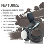 VOLLUCK Root Touch up Powder, Instant Hairline Powder for Thinning Areas and Gray Hair Coverage, Natural and Non-greasy Root Cover up for Women and Men (Dark Brown, 0.14 Ounce)