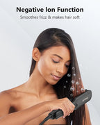 1.75 Inches Flat Iron Hair Straightener with Heat Resistant Silicone Mat Pouch, Professional Ceramic Ionic Dual Voltage Straightener for Less Frizz, Shinier & Smoother Hair