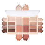 12-Color Nude Neutral Eyeshadow Palette – Matte Shimmer Glitter Warm Brown Caramel Eye Shadow Kit, High Pigment Long-Lasting Blendable Natural Soft Glam Makeup Palette for Daily Wear & Beginners