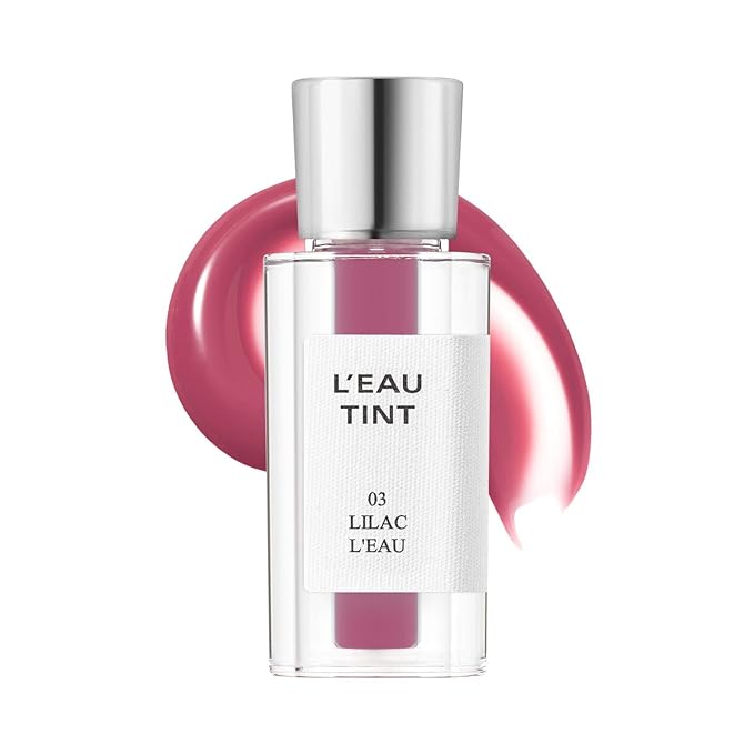 BBIA L’EAU Tint – Glossy & Glow Lip Stain Watery Lip Tint Non-Sticky High Shine Finish Long-lasting Moisturizing Lightweight Natural Daily Use Vegan Korean Makeup (03 LILAC L'EAU - MINI)