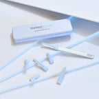 StackedSkincare Dermaplaning Kit for Face - At Home Dermaplaning Tool with Comfort Handle, 3 Replaceable Blades + 3 Precision Blades - Exfoliates, Removes Peach Fuzz, Softens Skin, 7 Count