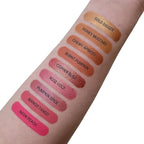 Aromi Burnt Pumpkin Metallic Liquid Lipstick | Orange Gold Lip Color with Shimmery Finish, Vegan, Cruelty-free, Long-lasting, Waterproof (Chewy Apricot)
