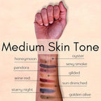 Sun Drenched Cinnamon Chocolate Brown Bronze Almond Gold Shimmer Pressed Powder Single Eyeshadow; Talc, Paraben & Cruelty Free