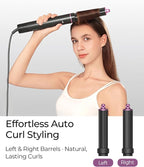 Funflow 5 in 1 Hair Styler – High-Speed 110,000 RPM Hair Dryer Brush with Auto Curling, Straightening & Volumizing Brushes for Quick, Frizz-Free Styling & No Heat Damage, Convenient Hair Styling Tools