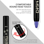 evpct Blue Shimmer Cream Eye Shadow Brightener Sticks Set for Eyes, Blue Shimmery Pencil Eye shadow Applicator Stick Pen Palette Makeup Waterproof sombras en crema para ojos 32#