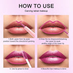 Kaely 2-in-1 Rose Metallic Lipstick and Lip Liner, Shimmer Liquid Metallic Lipsticks for Women, Glitter Lip Gloss Stain Long Lasting Waterproof Smudge Proof 24 Hour, Vegan Makeup, 15